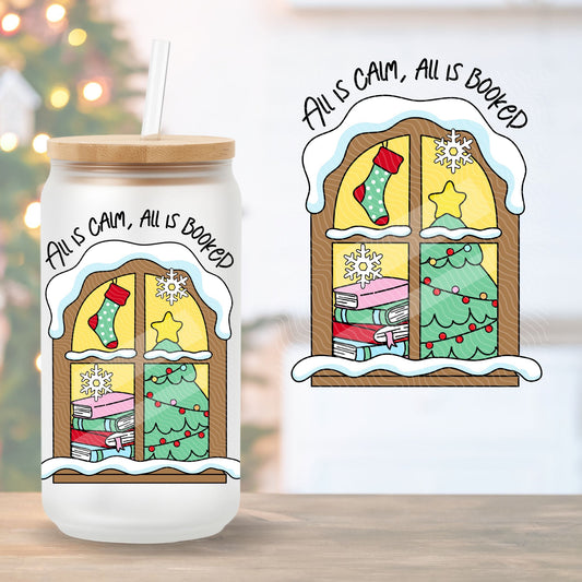 All Is Calm, All Is Booked | UV DTF Decal