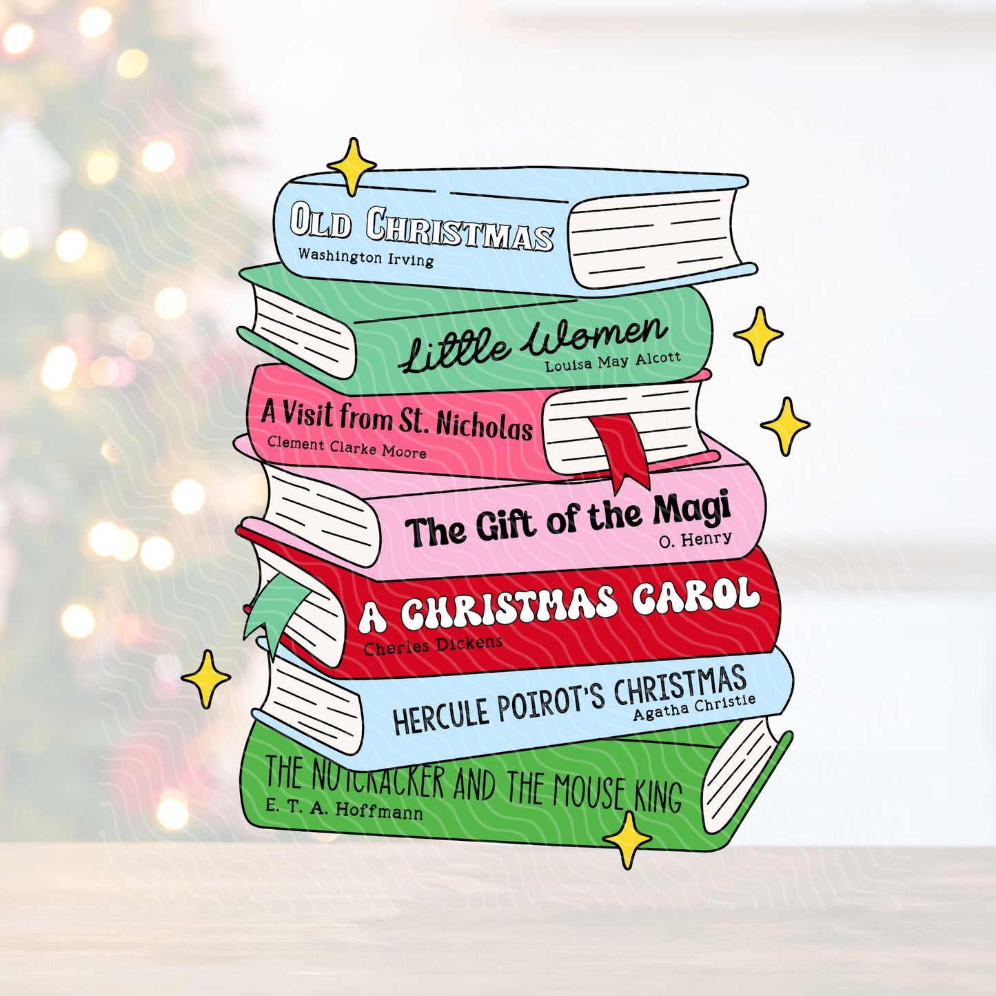 Christmas Books | UV DTF Decal