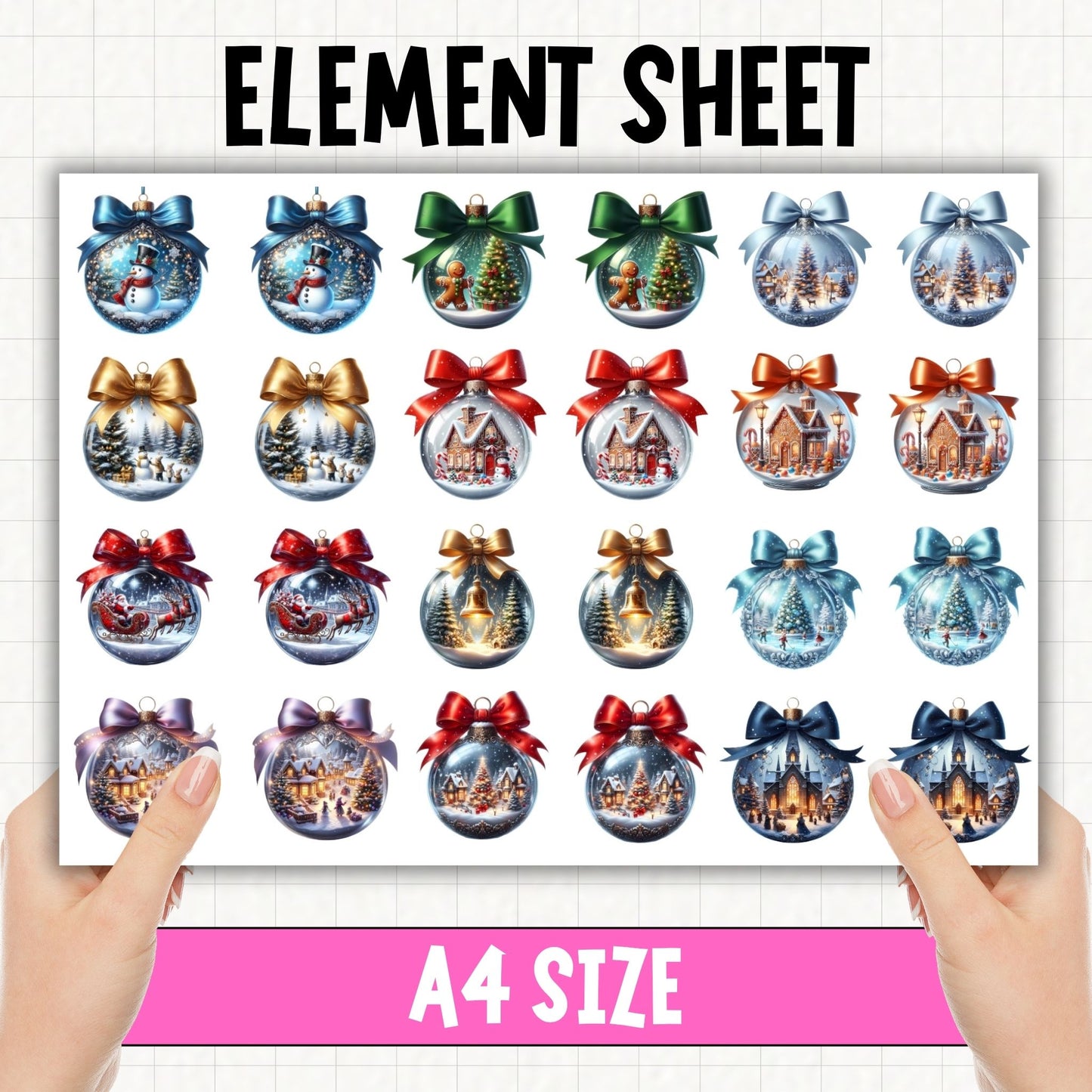 Magical Baubles | UV DTF Element Sheet