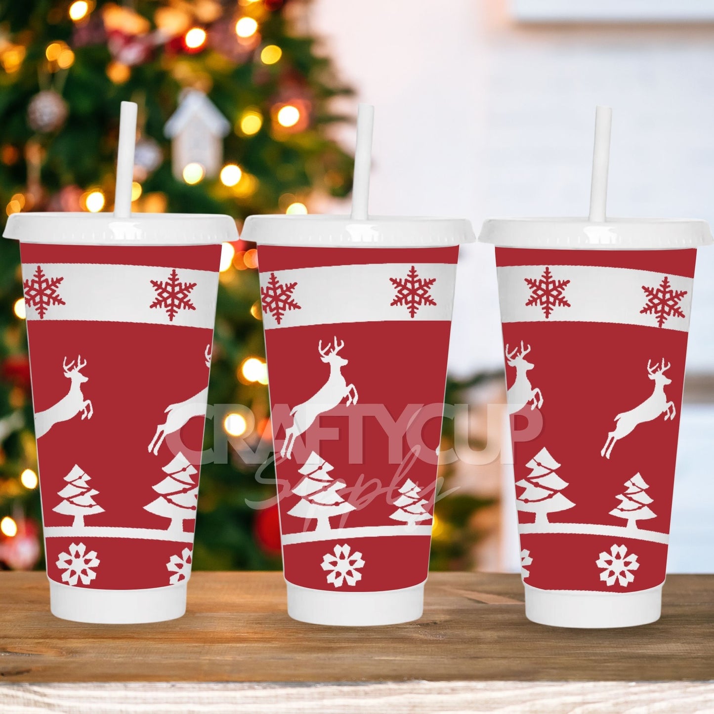 Christmas Scene | Cold Cup UV DTF Wrap