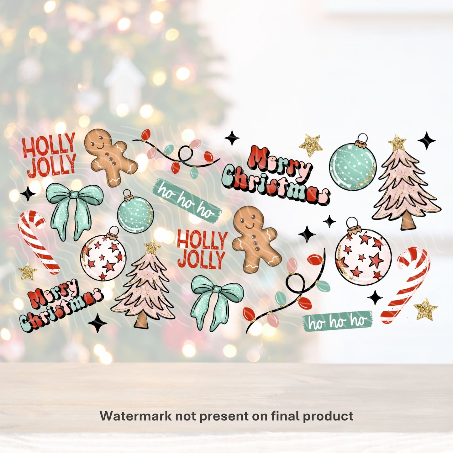Christmas Collage | UV DTF Wrap