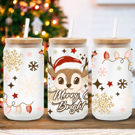 Merry & Bright Deer | UV DTF Wrap