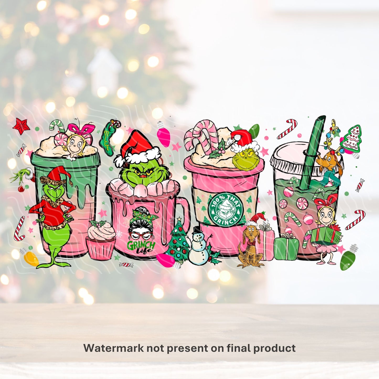 Grinchmas Coffee | UV DTF Wrap