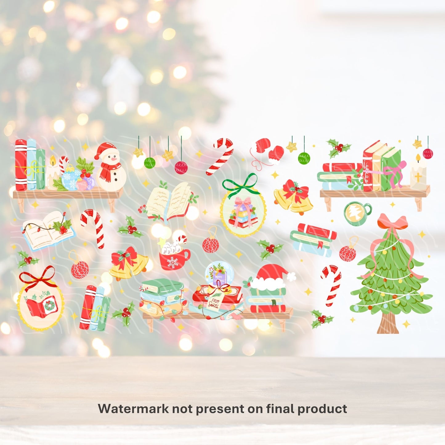 Merry & Booked | UV DTF Wrap