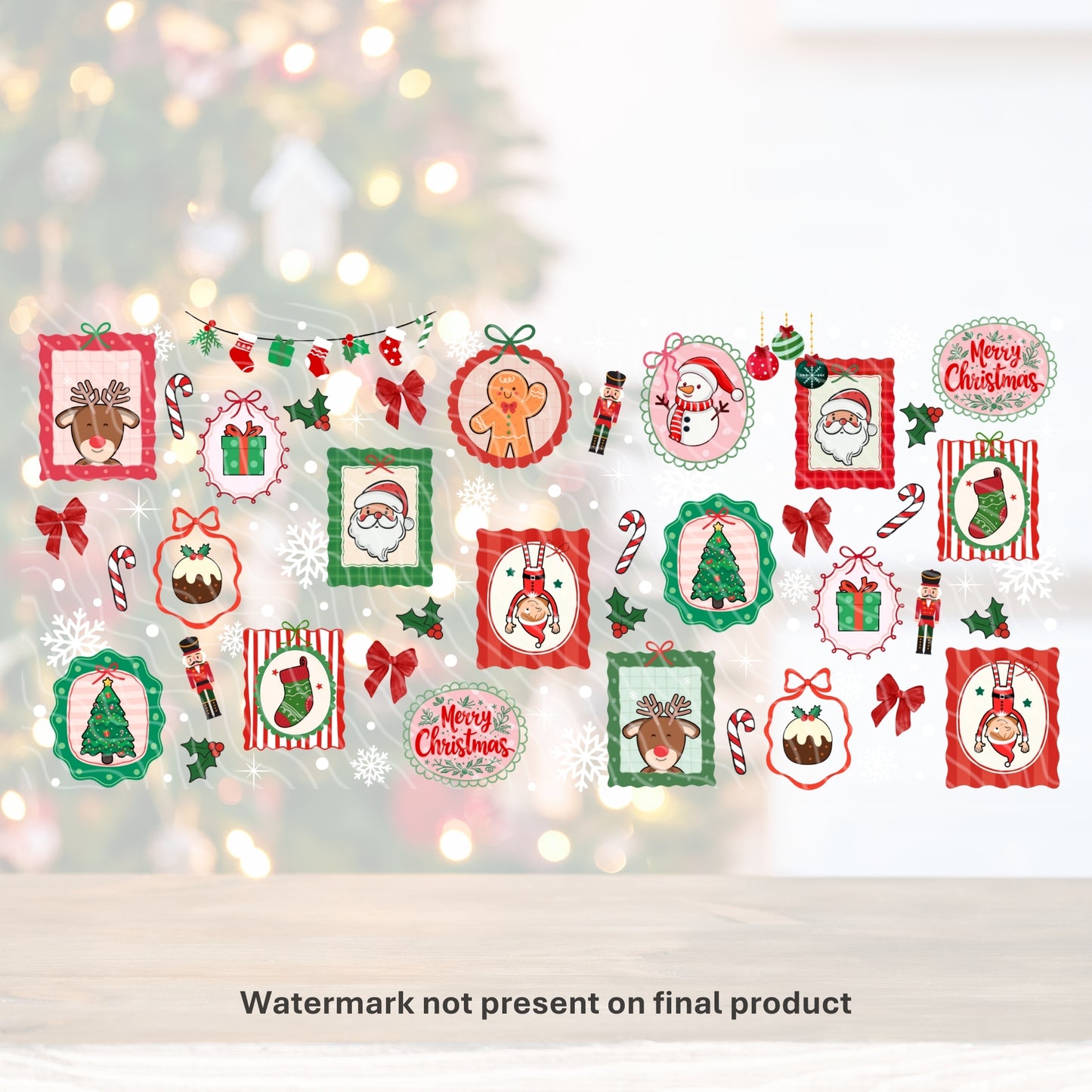 Christmas Frames | UV DTF Wrap