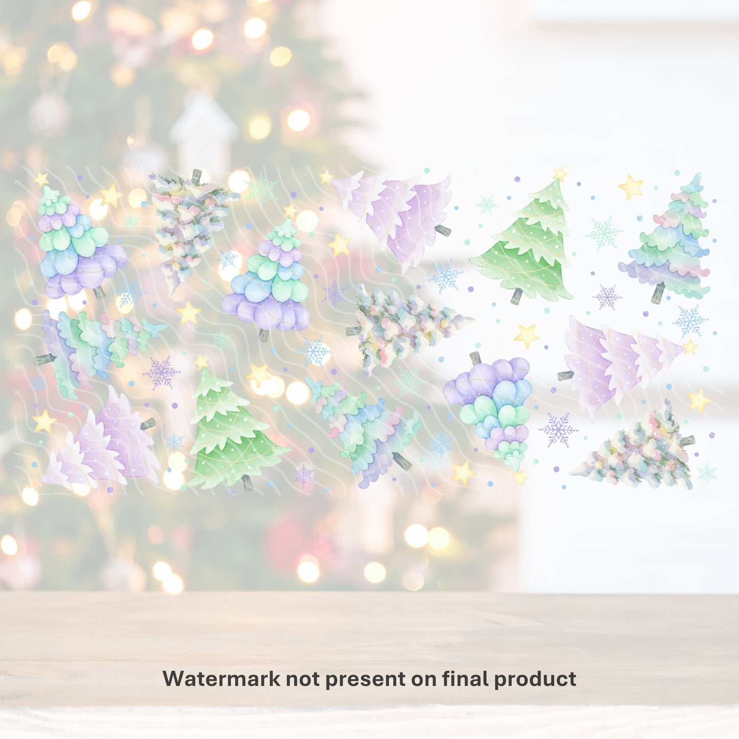 Pastel Trees | UV DTF Wrap