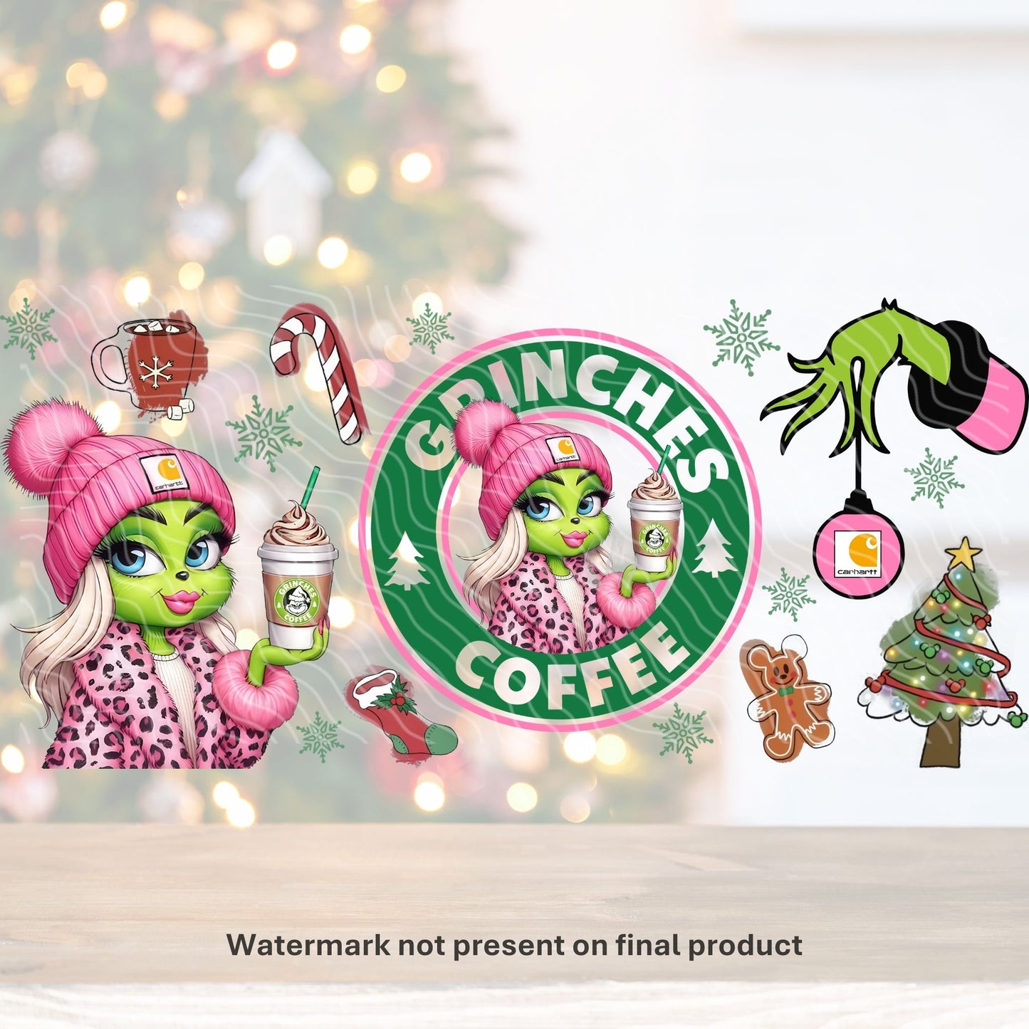 Grinches Coffee | UV DTF Wrap