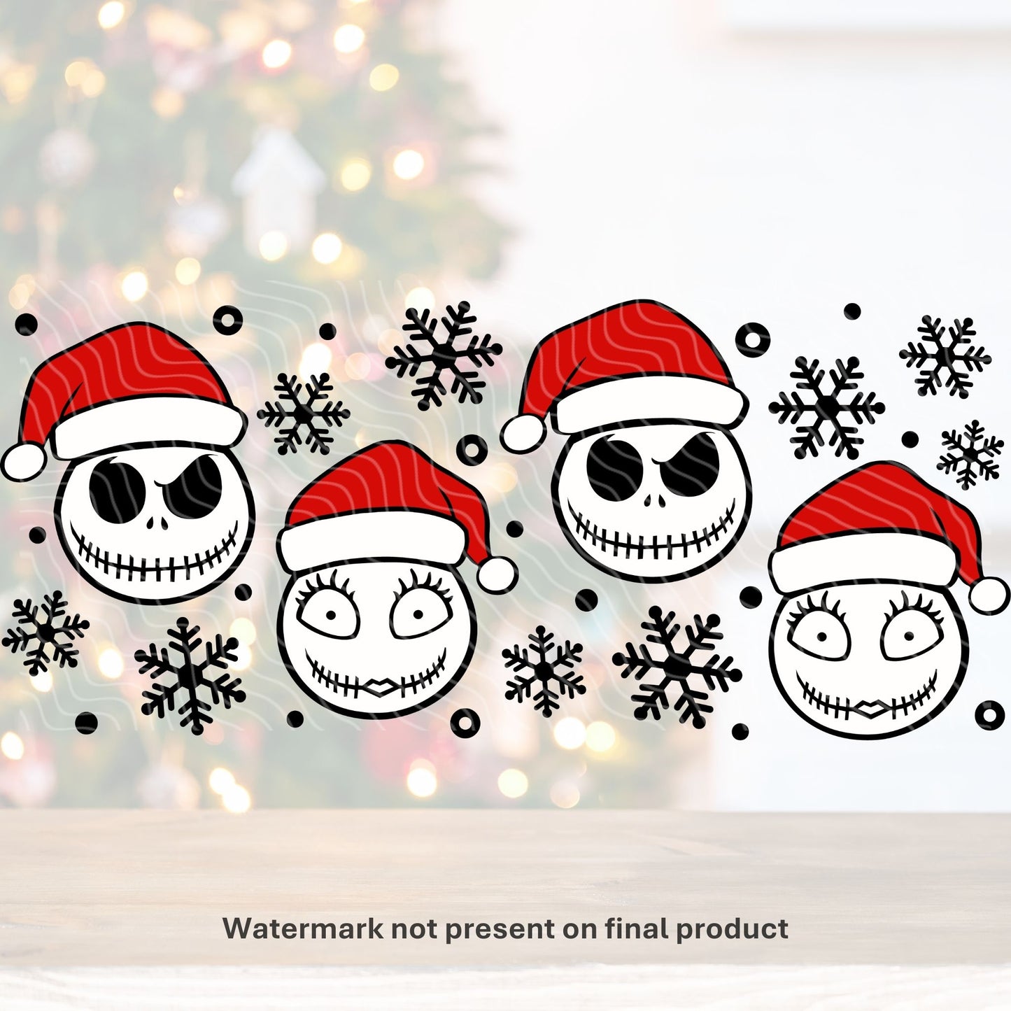 Jack & Sally Christmas | UV DTF Wrap