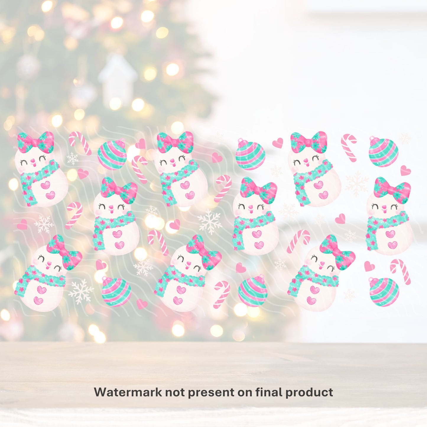 Pastel Snowman | UV DTF Wrap