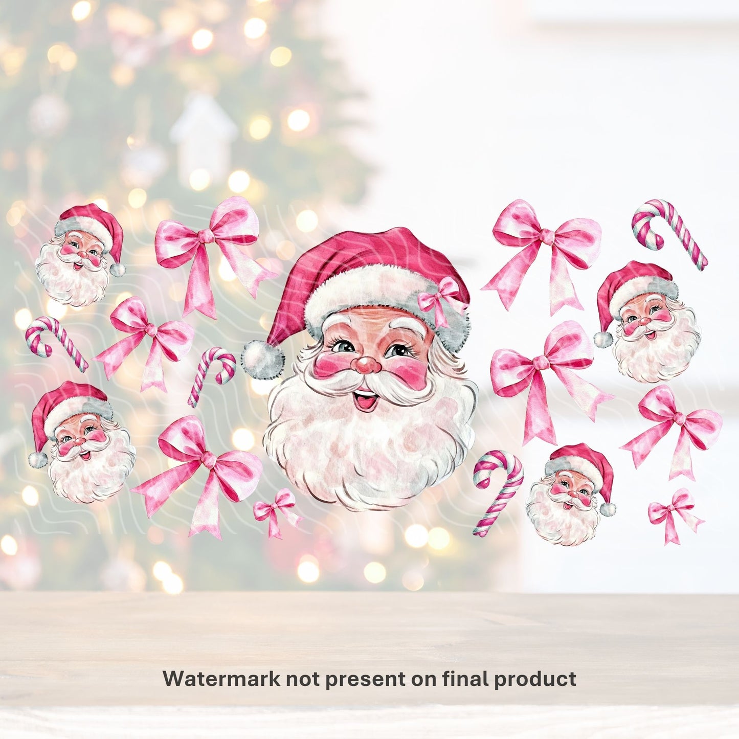 Pink Santa Clause | UV DTF Wrap