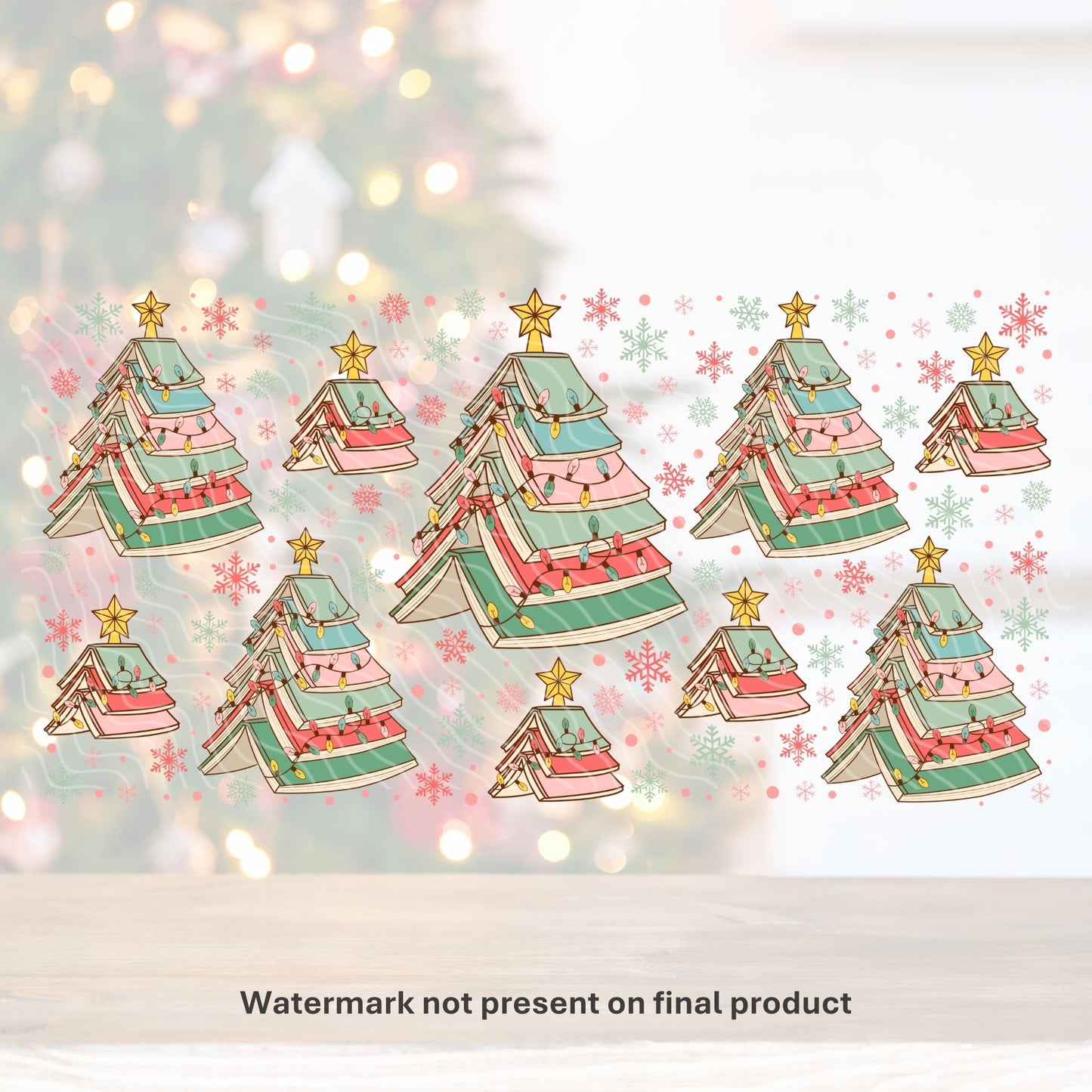 Bookmas Tree | UV DTF Wrap