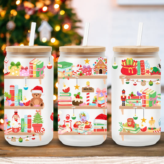 Christmas Bookshelf | UV DTF Wrap