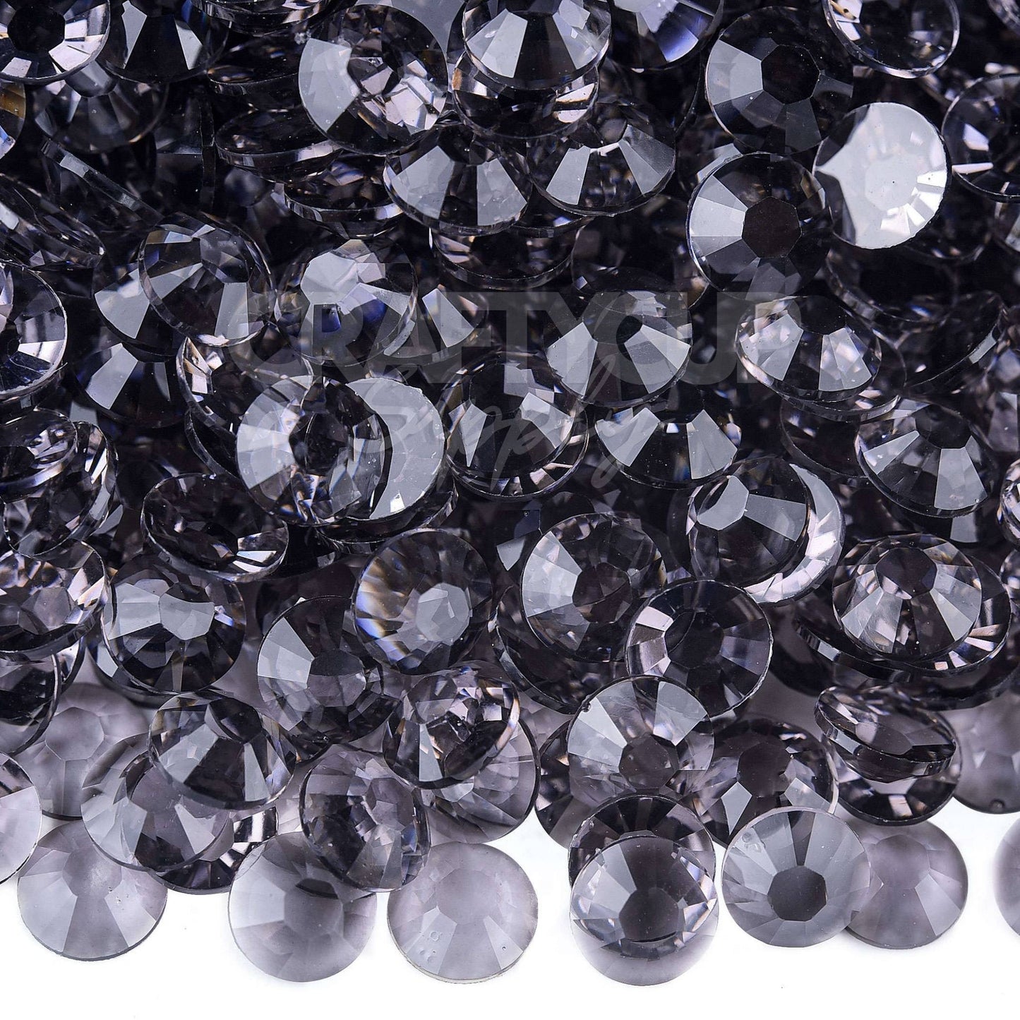 clear black glass rhinestones