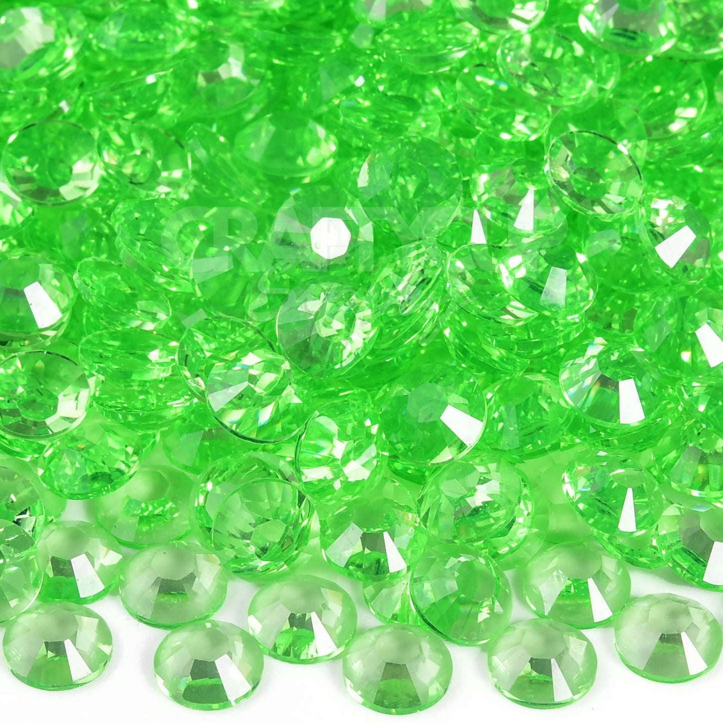 clear green rhinestones es craft