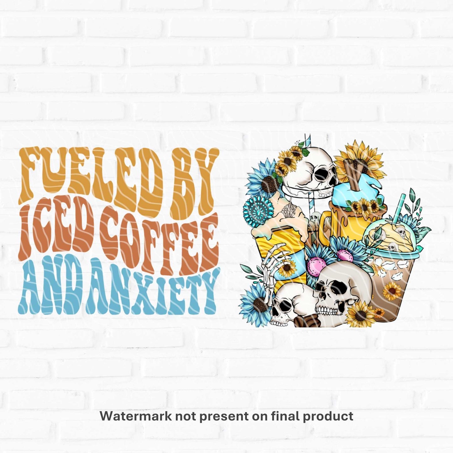 Iced Coffee & Anxiety | UV DTF Wrap