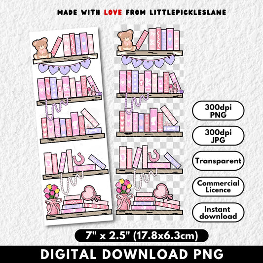 Coquette Bookshelf | Bookmark Digital Download