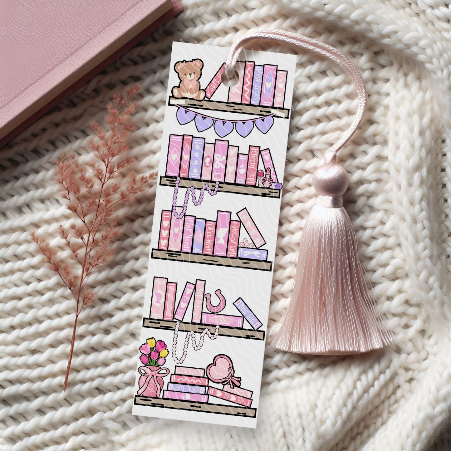 Coquette Bookshelf | Bookmark Digital Download