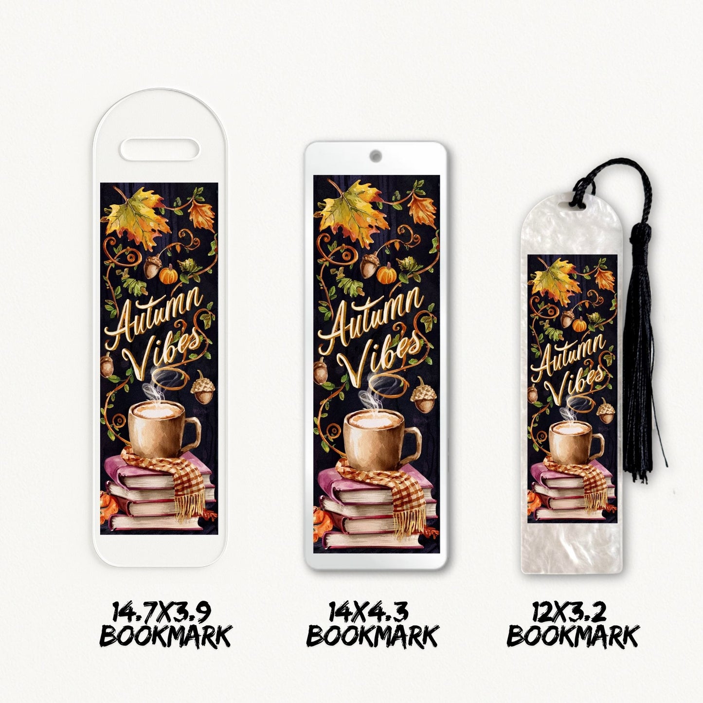 Autumn Vibes | Bookmark UV DTF