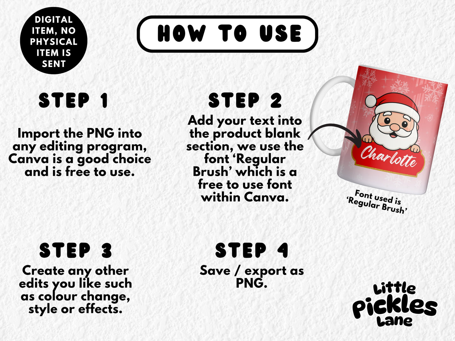 Blank Nameplate Santa | Digital Download