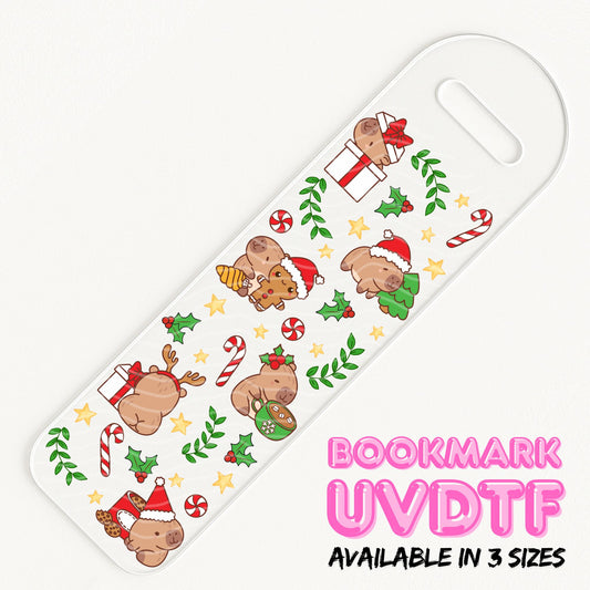 Capybara Christmas | Bookmark UV DTF