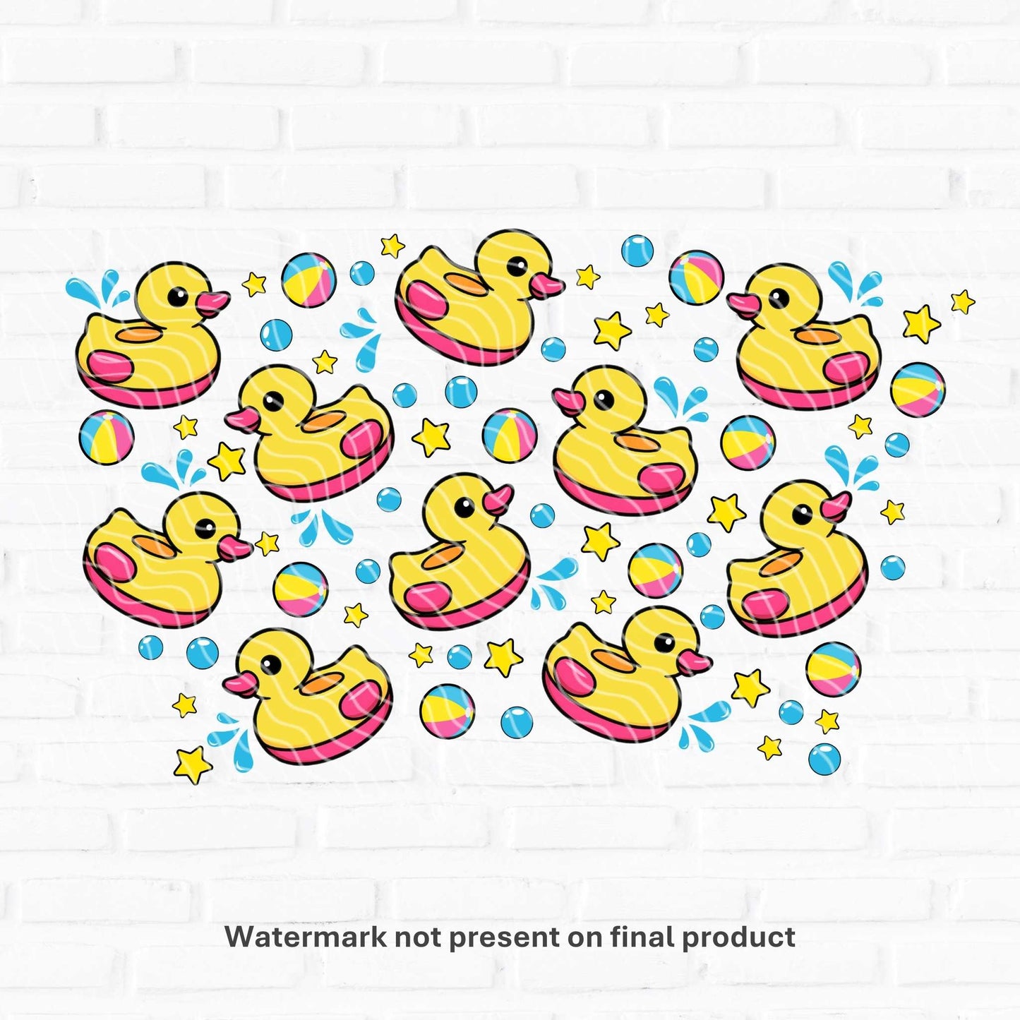 Ducky Pool Party | UV DTF Wrap