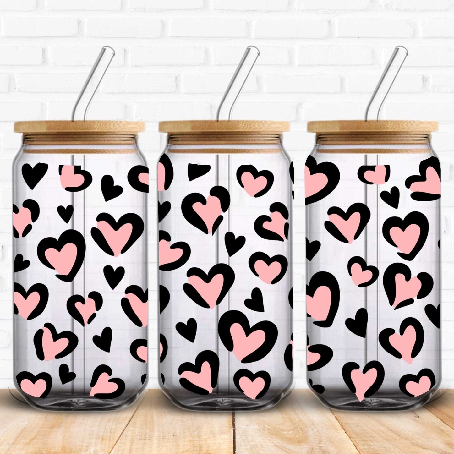 Leopard Hearts | UV DTF Wrap