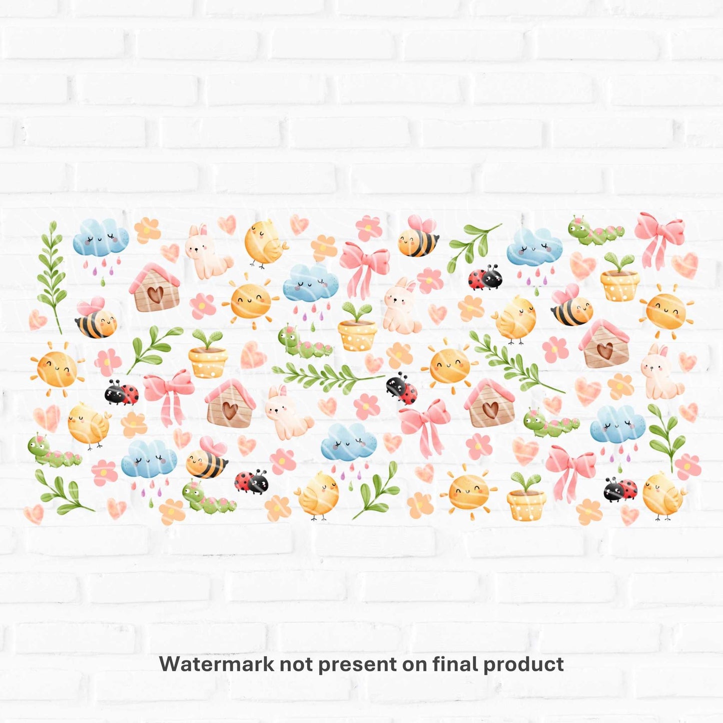 cute spring printed vinyl wrap for tumblers uk supplier uv dtf gang sheets