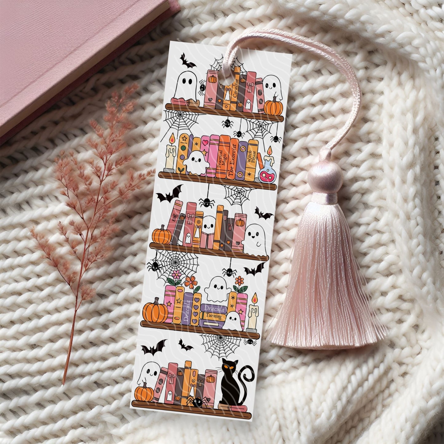 Halloween Bookshelf | Bookmark Digital Download