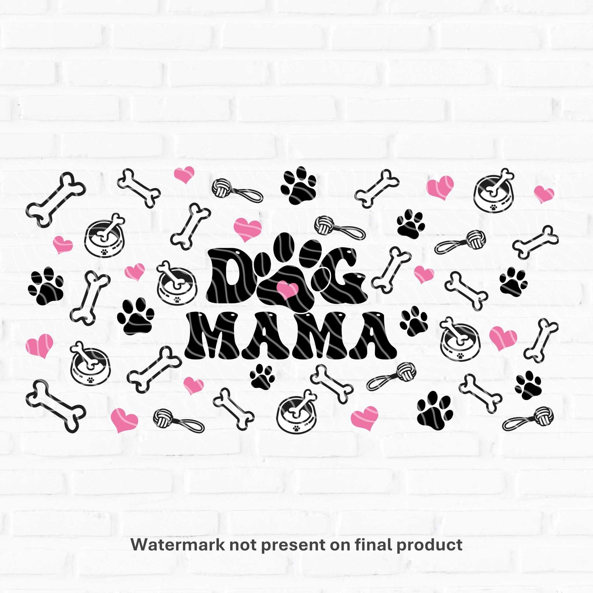 dog mama uv dtf wrap for Libbey Glass Cans uk supplier crafting blanks and prints