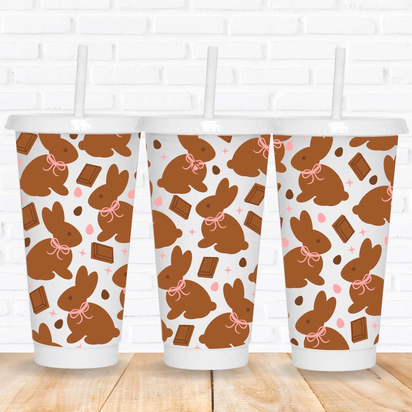 easter chocolate bunnies uv dtf wrap