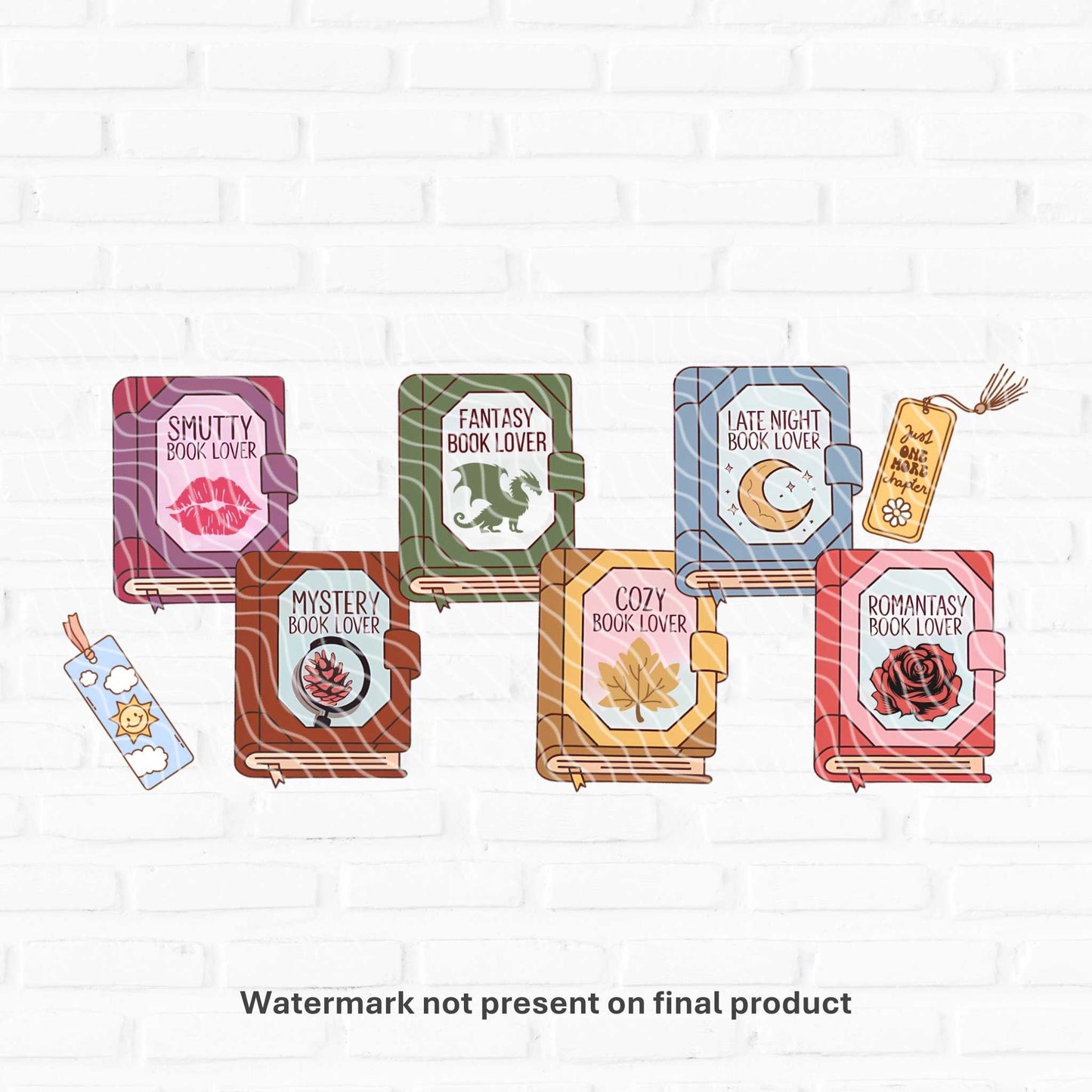 book lover uv dtf wraps for cans