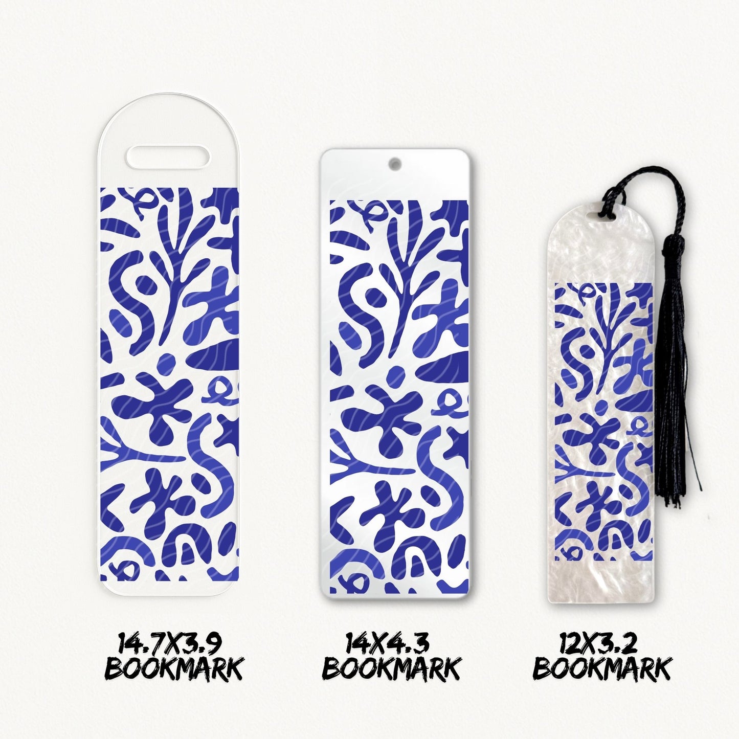 Indigo Bloom | Bookmark UV DTF