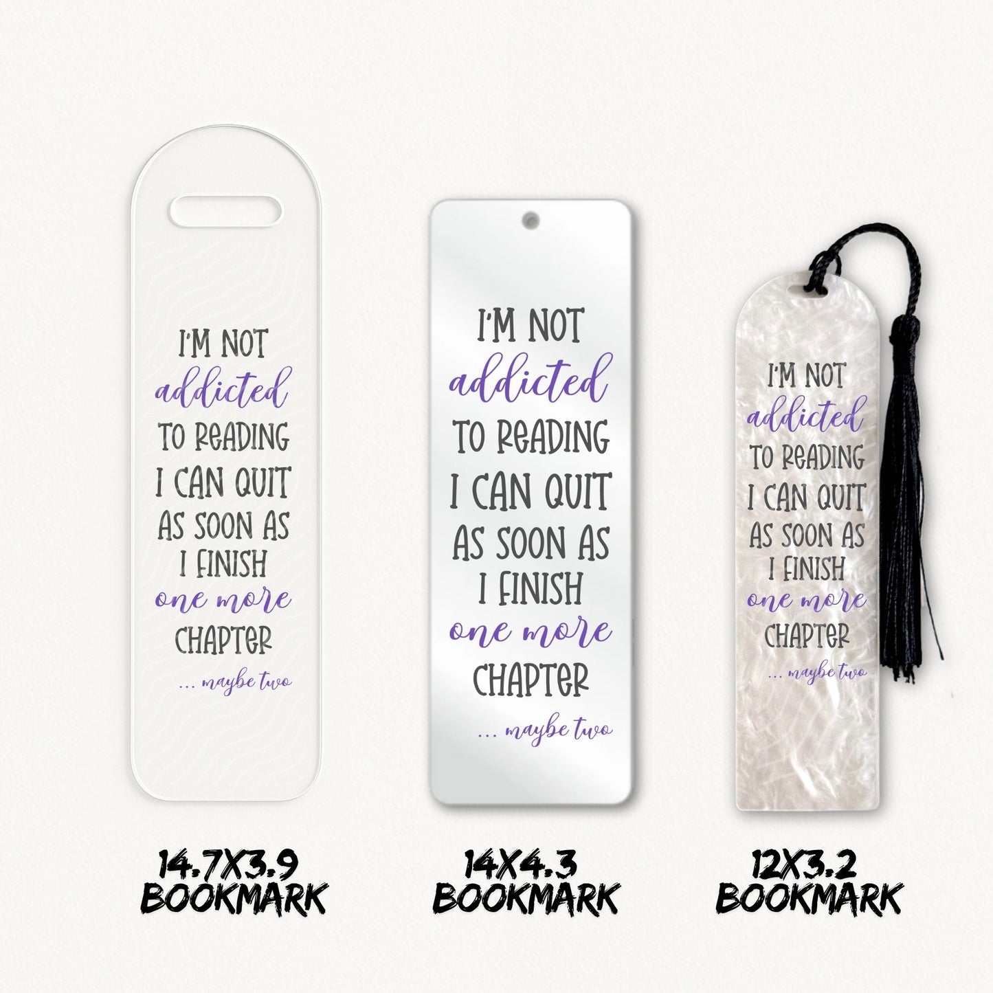 I'm Not Addicted | Bookmark UV DTF