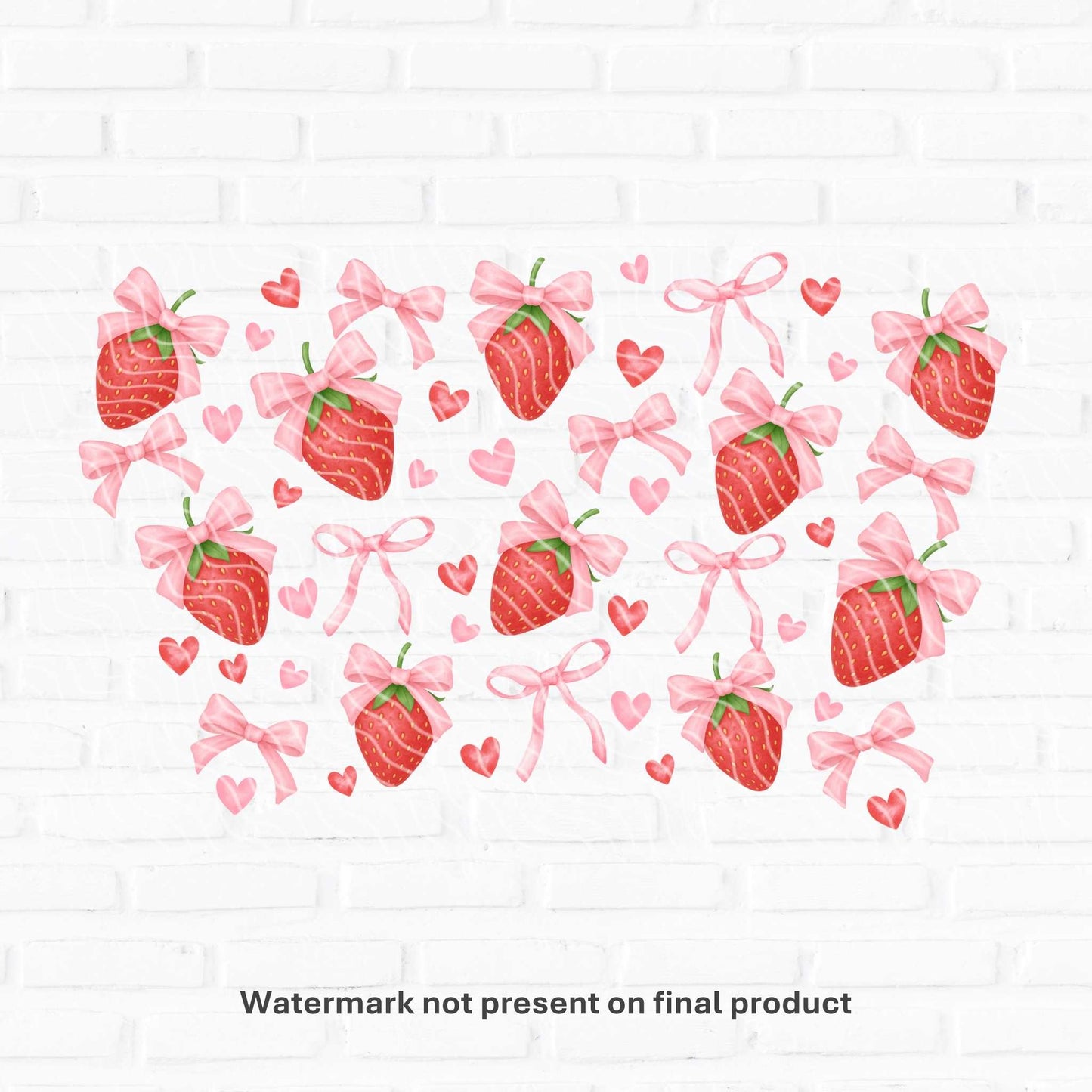 Strawberry Coquette | UV DTF Wrap