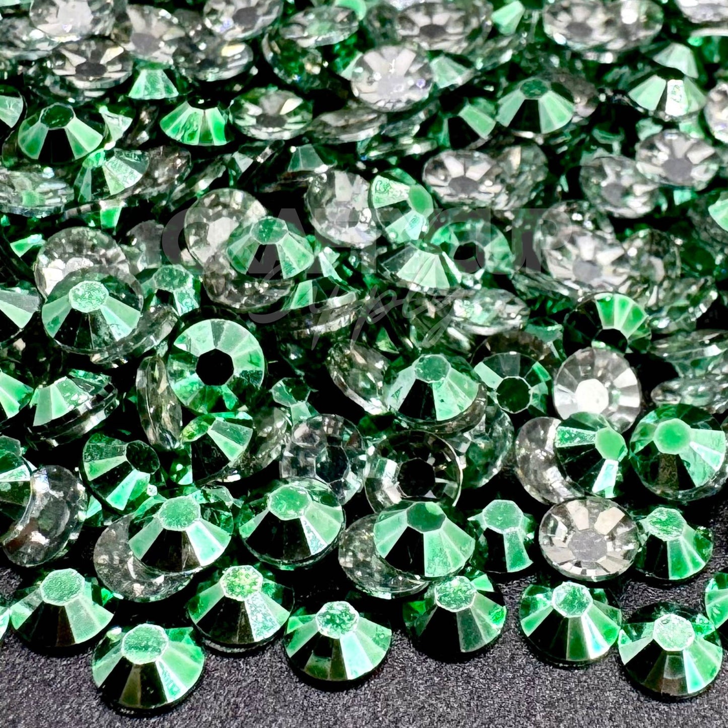 metallic rhinestones flat base