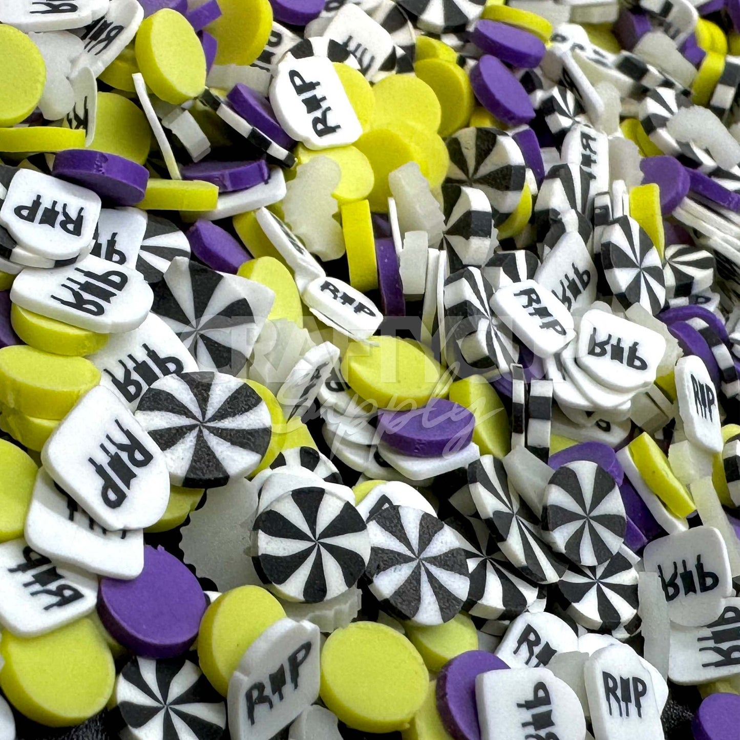 fimo slices halloween themed