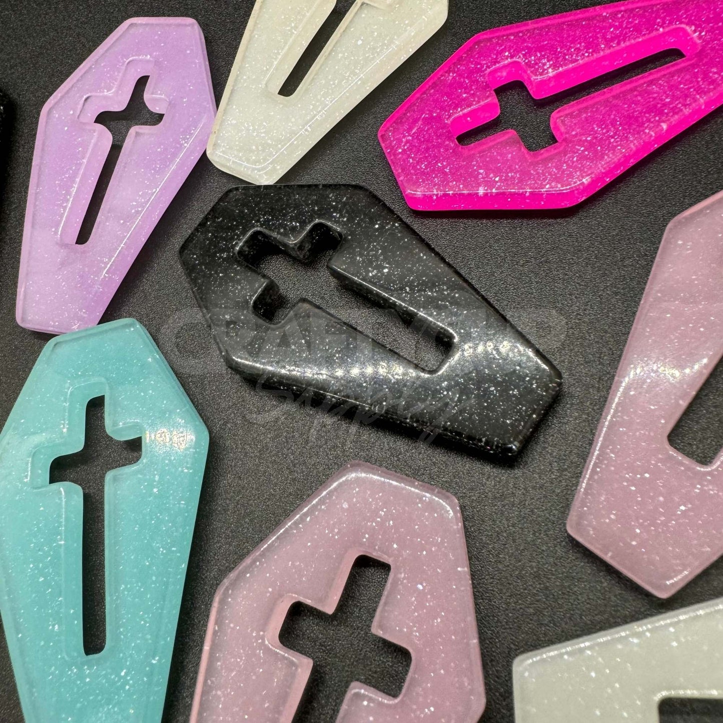 glitter halloween flatback charms