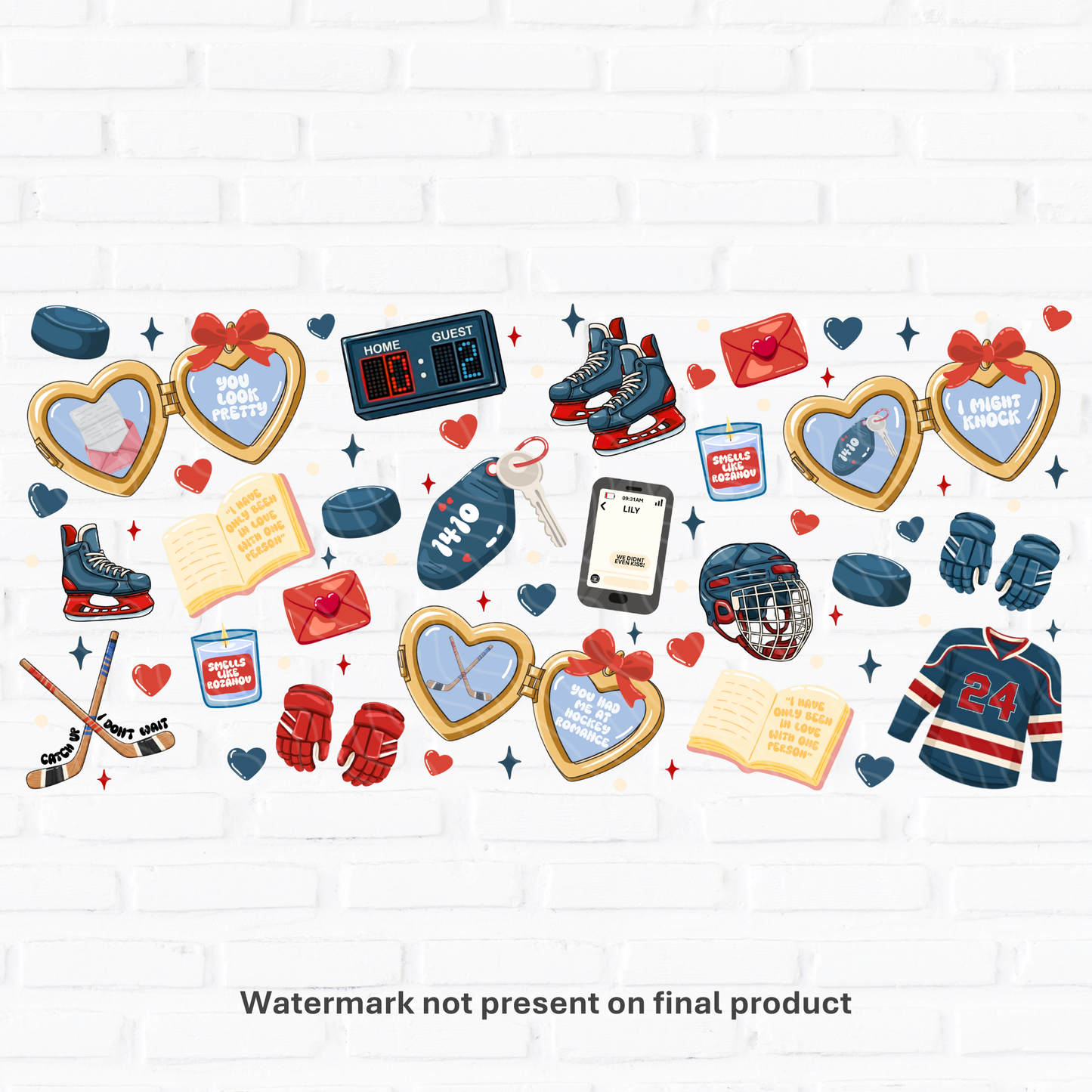 Hockey Romance | UV DTF Wrap