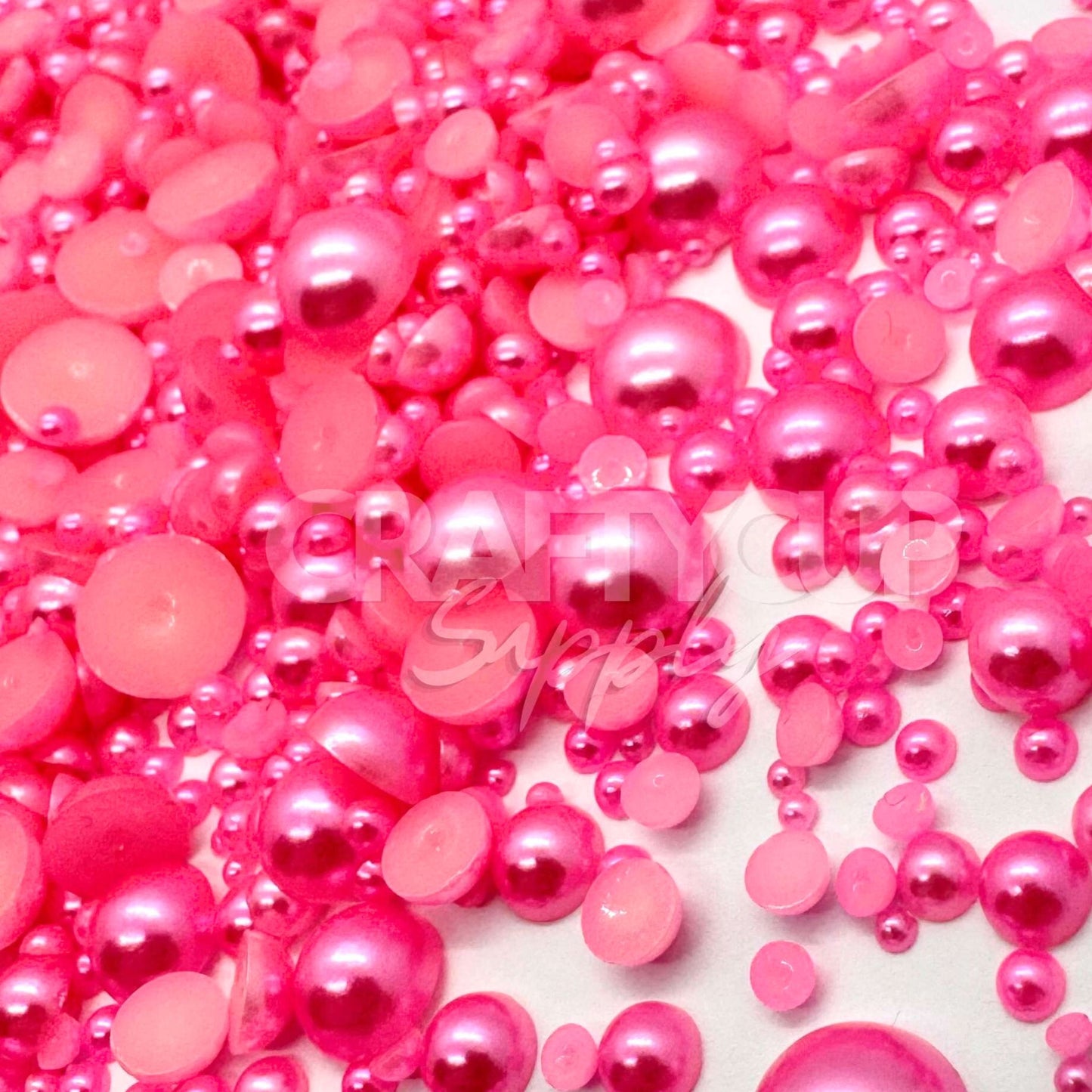 Hot Pink Pearl Scatter Mix (2/3/4/5/6/8/10mm) 28g