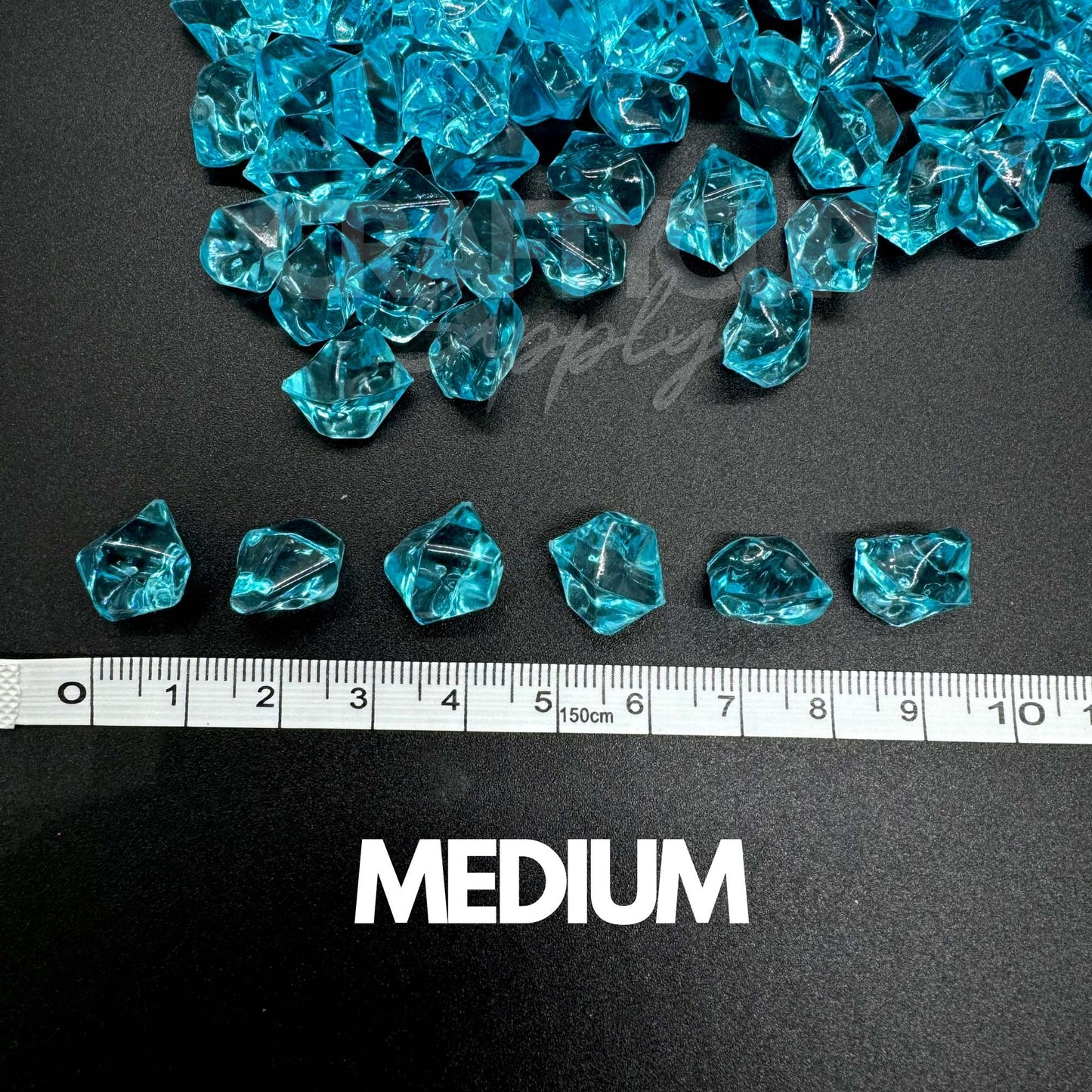 Blue Acrylic Ice Cubes - Cabochons (2 Sizes Available)