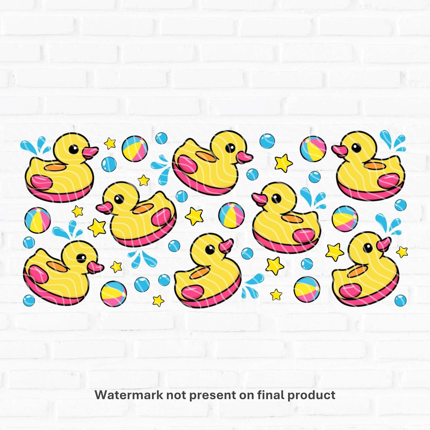 Ducky Pool Party | UV DTF Wrap
