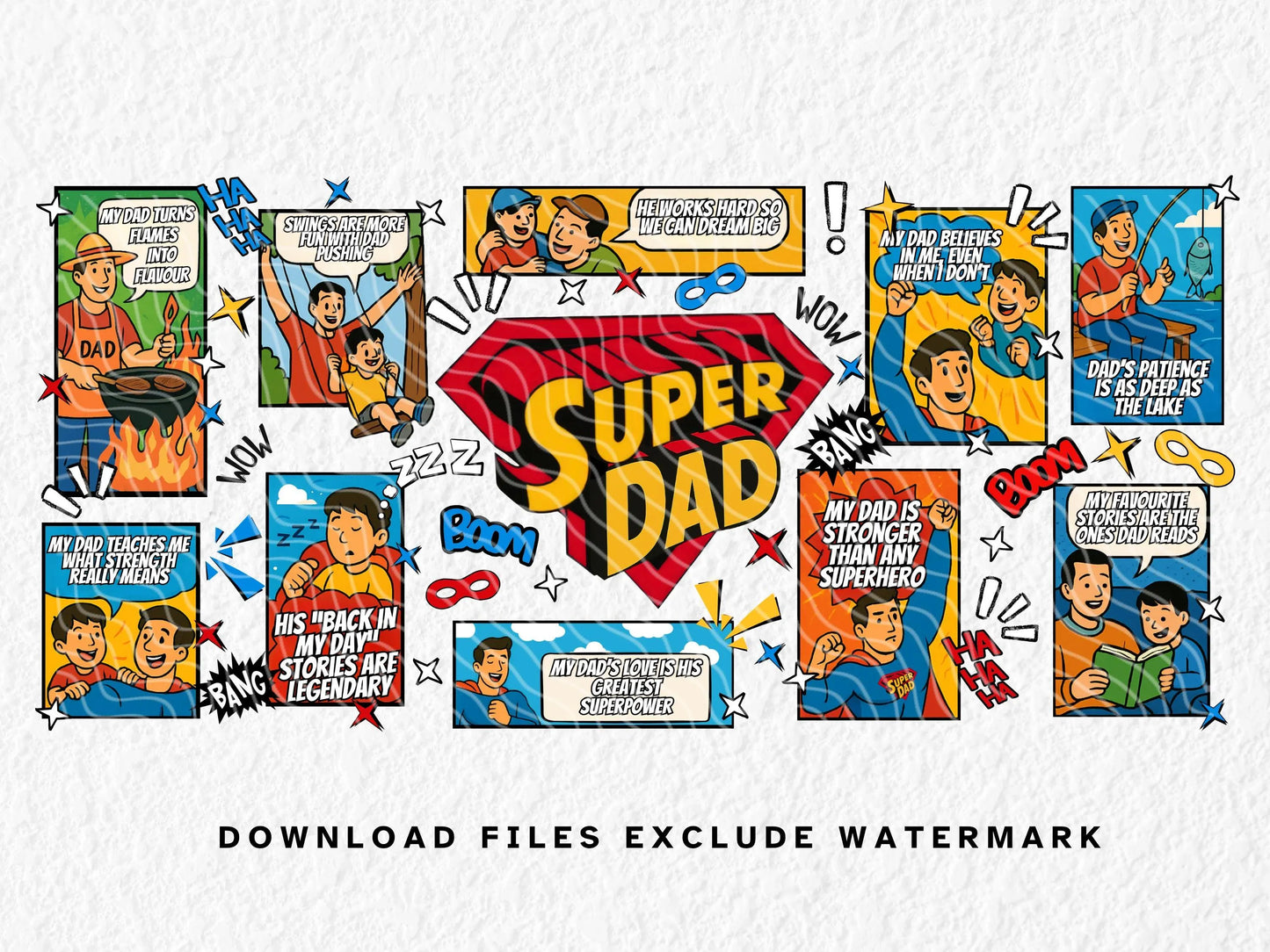 Super Dad Comic | Digital Download