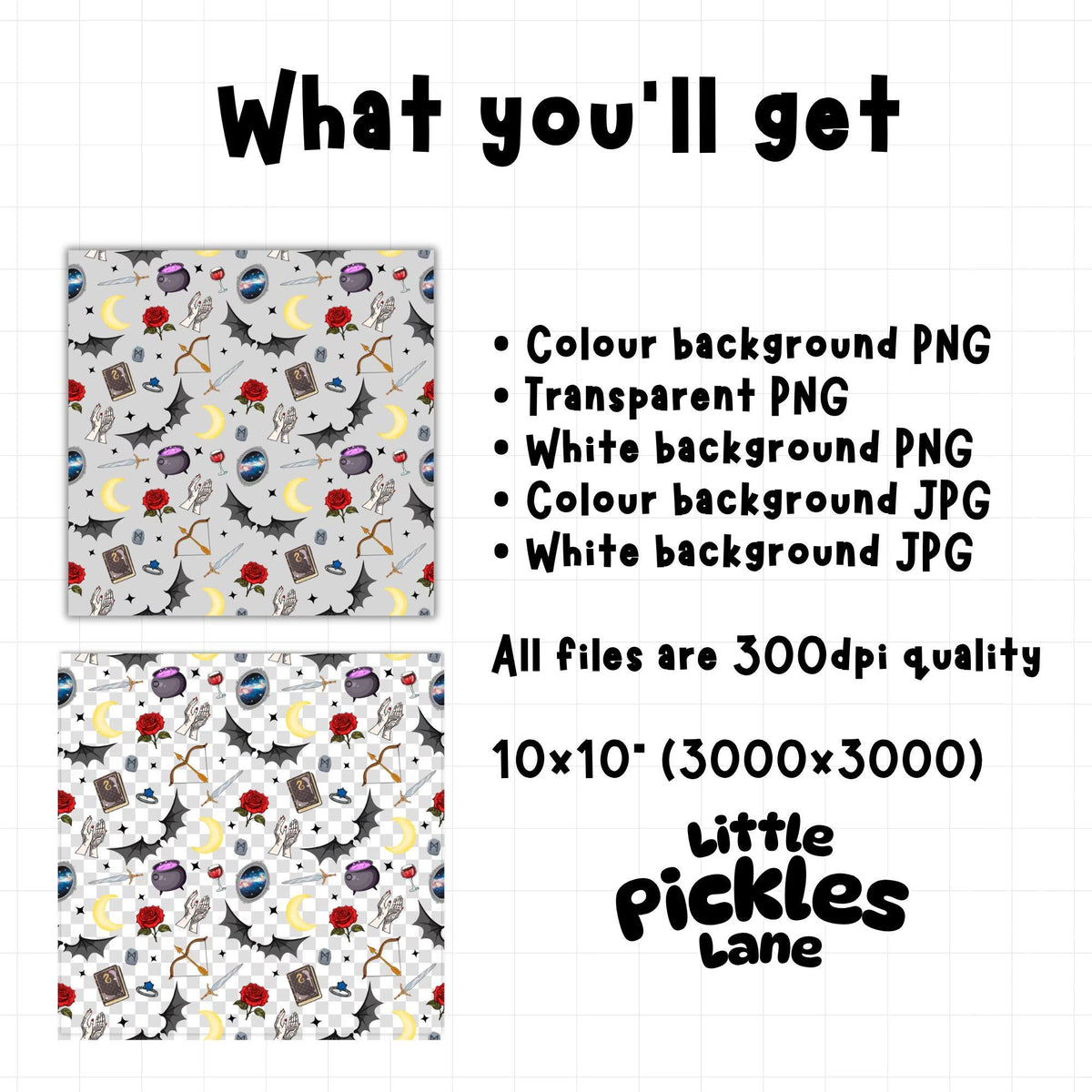 ACOTAR Seamless Pattern | Digital Download