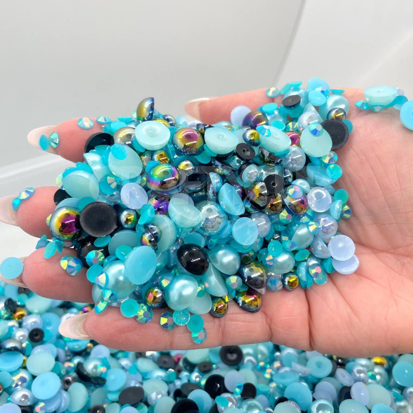 Crush Coaster - Pearl & Rhinestone Mix (28g)