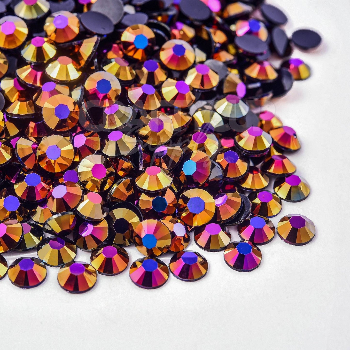 black flatback Rhine stones
