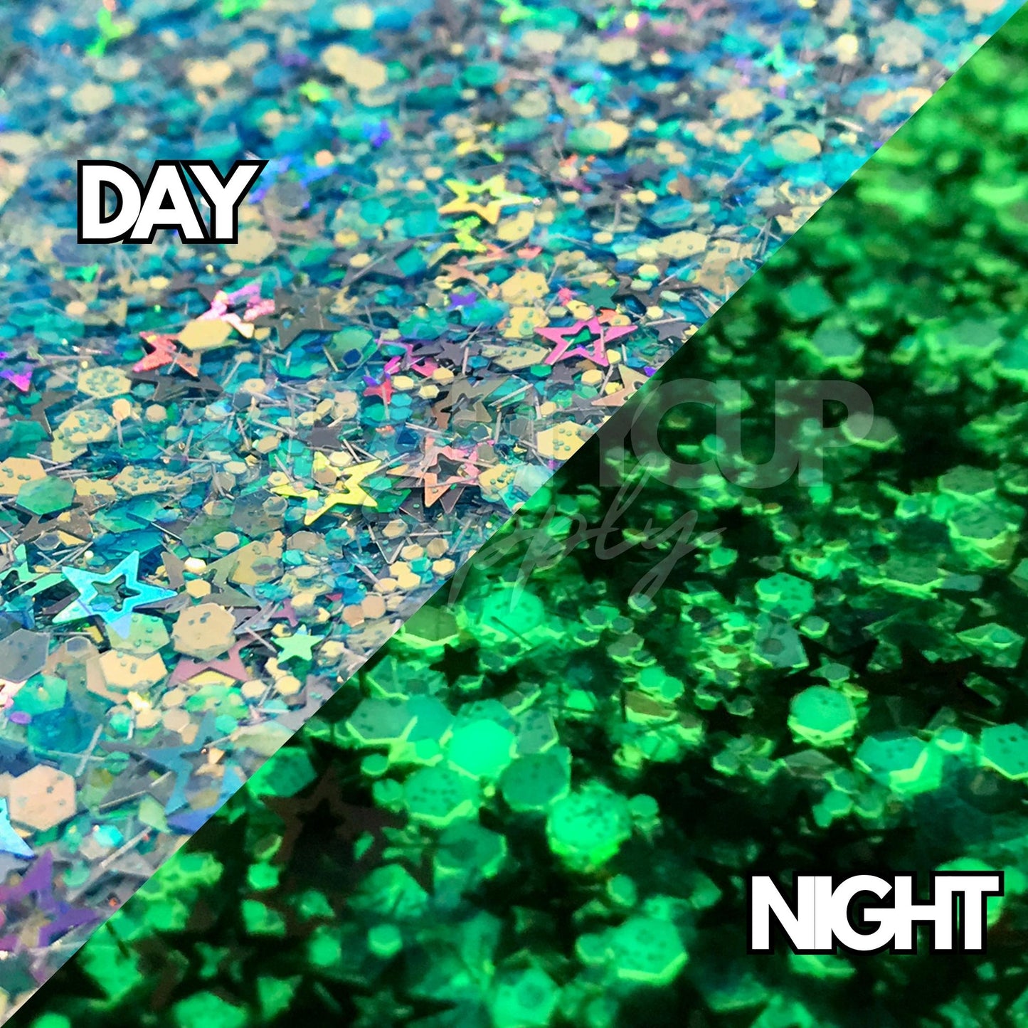 glow in the dark glitters uk stock cheap