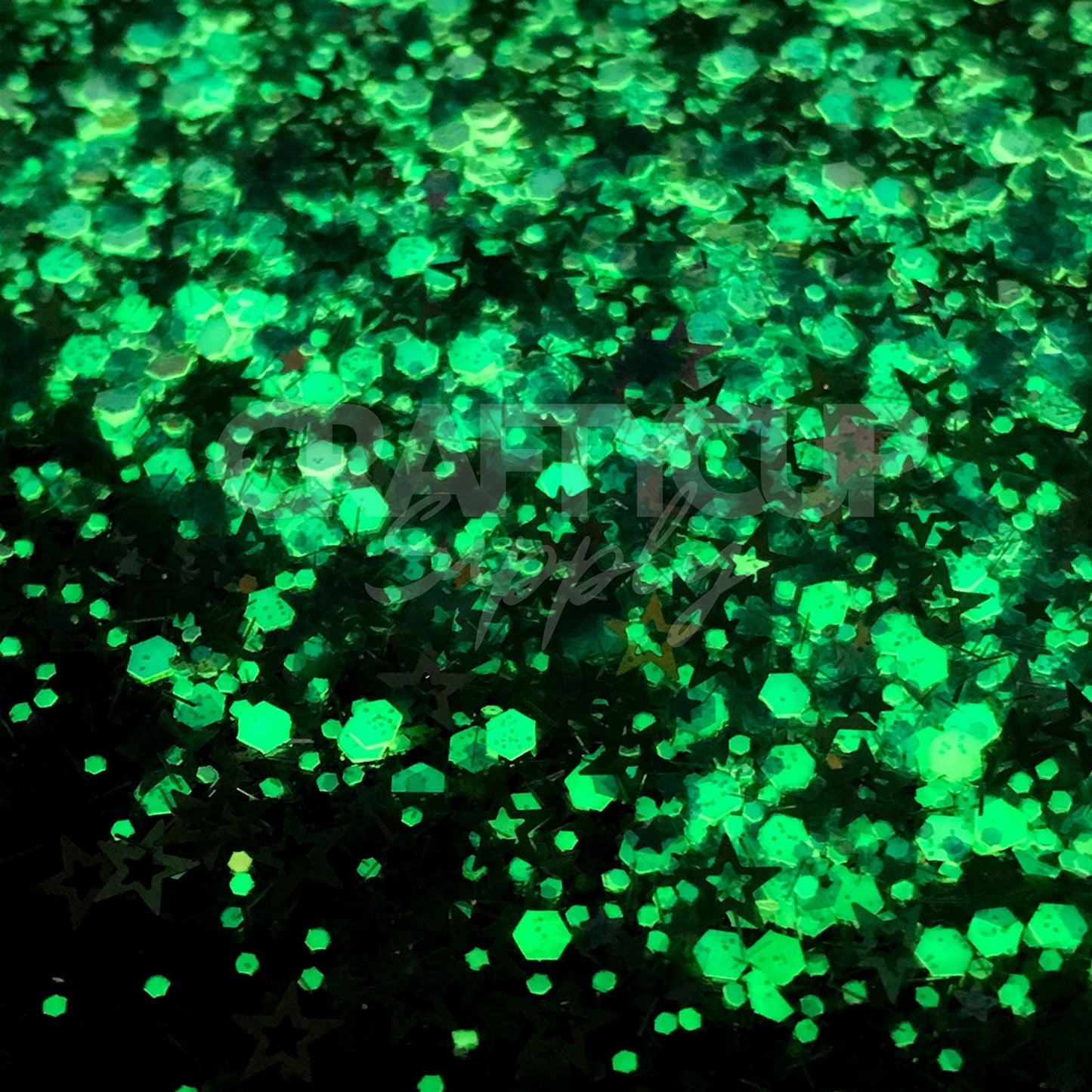 glow make up glitter nail art