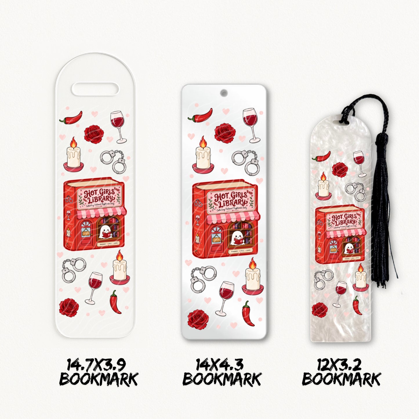 Hot Girls Bookstore | Bookmark UV DTF