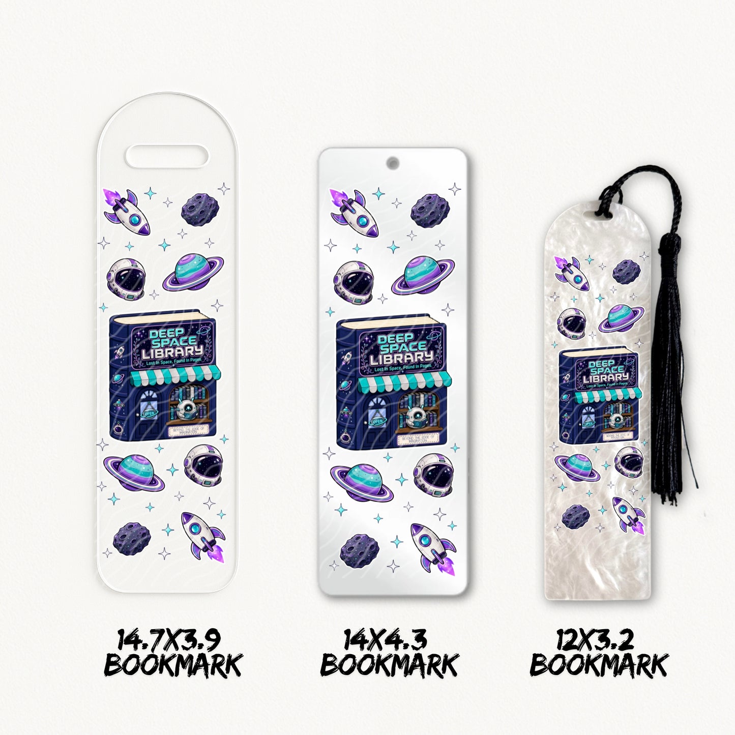 Sci-Fi Bookstore | Bookmark UV DTF