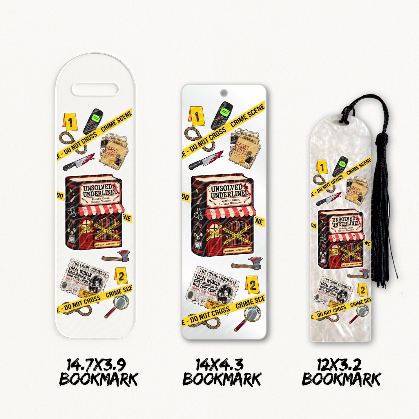 True Crime Bookstore | Bookmark UV DTF